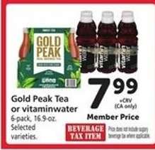 Gold Peak tea or Vitaminwater