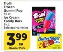Trolli Frozen Gummi Pop / Ice Cream Candy Bars