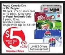 Pepsi, Canada Dry or Dr Pepper