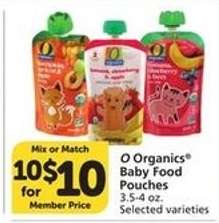 O Organics Baby Food Pouches