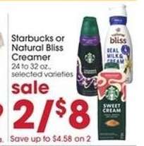 Starbucks or Natural Bliss Creamer
