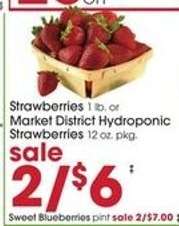 Strawberries or Market District Hydroponic Strawberries