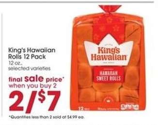 King's Hawaiian Rolls 12 Pack