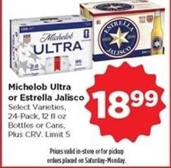 Michelob Ultra or Estrella Jalisco