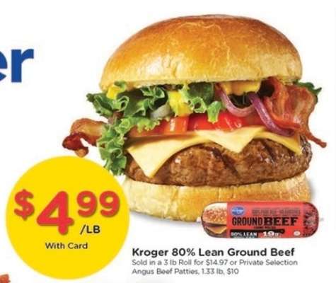 Kroger 80% Lean Ground Beef