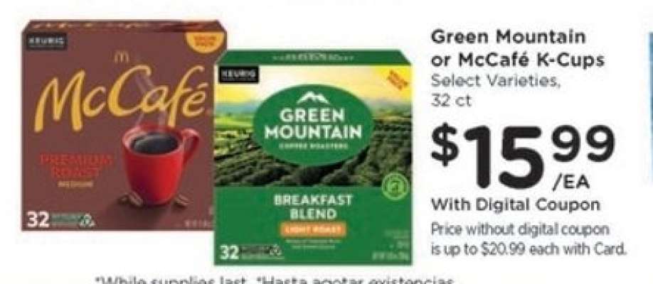 Green Mountain or McCafé K-Cups