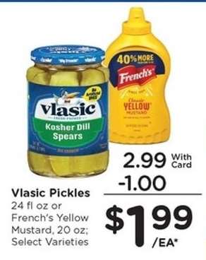 Vlasic Pickles or French's Yellow Mustard