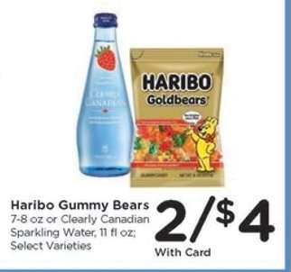Haribo Gummy Bears or Clearly Canadian Sparkling Water