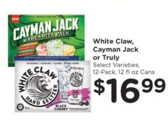 White Claw, Cayman Jack or Truly