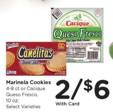 Marinela Cookies or Cacique Queso Fresco
