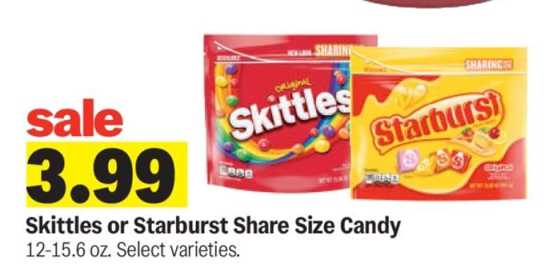Skittles or Starburst Share Size Candy