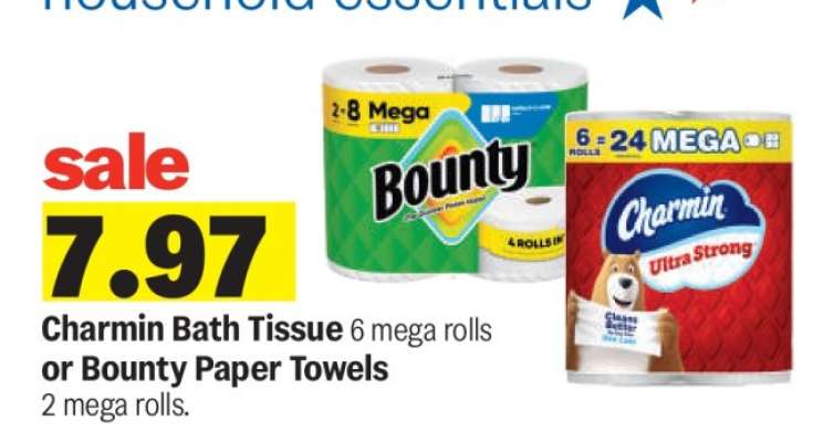 Charmin Bath Tissue or Bounty Paper Towels