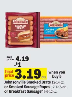 Johnsonville Smoked Brats*