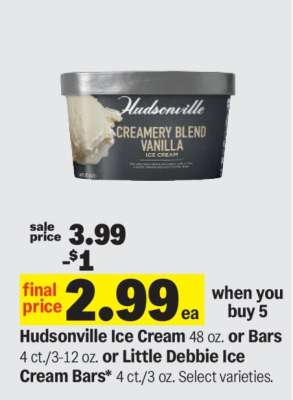 Hudsonville Ice Cream or Bars