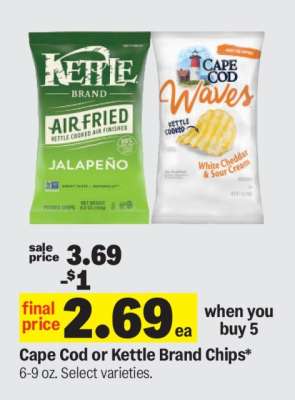 Cape Cod or Kettle Brand Chips