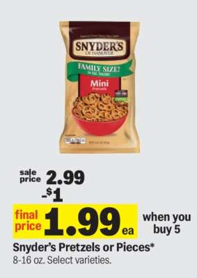 Snyder's Pretzels or Pieces*