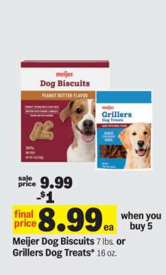 Meijer Dog Biscuits or Grillers Dog Treats