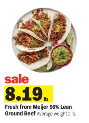 Fresh from Meijer 96% Lean Ground Beef