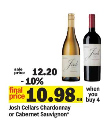 Josh Cellars Chardonnay or Cabernet Sauvignon