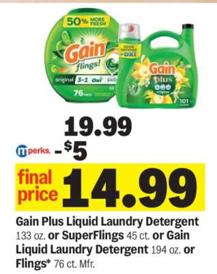 Gain Plus Liquid Laundry Detergent