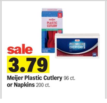 Meijer Plastic Cutlery or Napkins