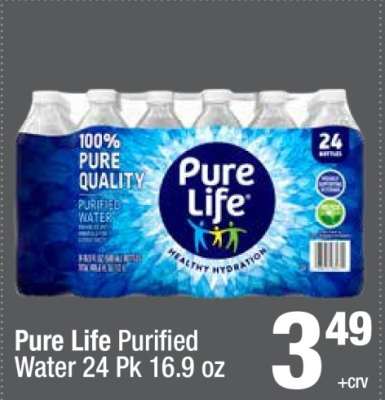 Pure Life Purified Water 24 Pk 16.9 oz