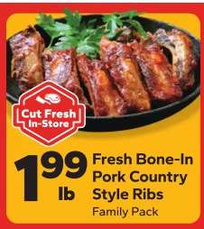Fresh Bone-In Pork Country Style Ribs