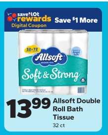 Allsoft Double Roll Bath Tissue