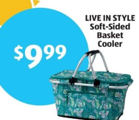 LIVE IN STYLE Soft Sided Basket Cooler