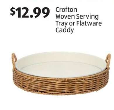 Crofton Woven Serving Tray or Flatware Caddy