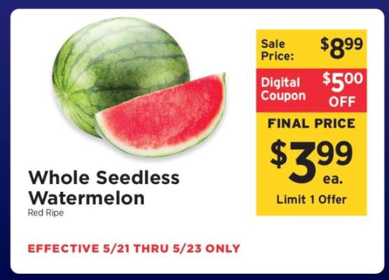 Whole Seedless Watermelon