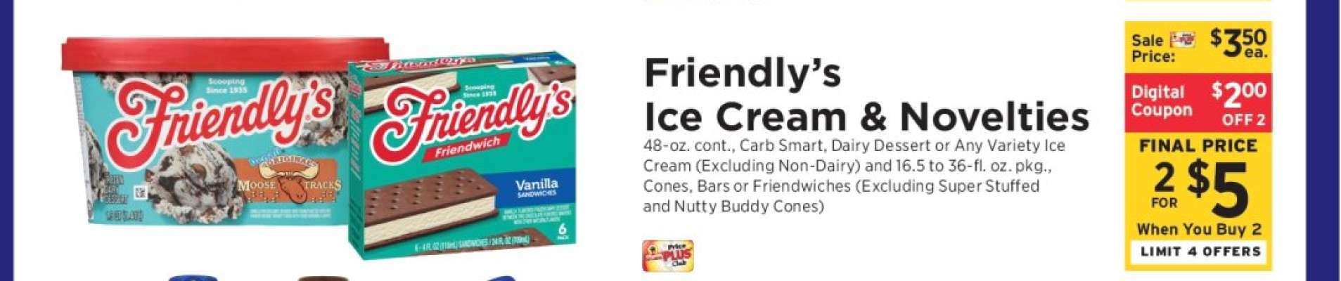 Friendly's Ice Cream Novelties