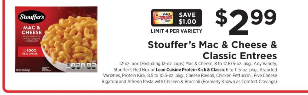 Stouffer’s Mac & Cheese & Classic Entrees
