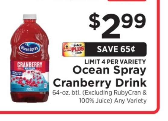 Ocean Spray Cranberry Drink