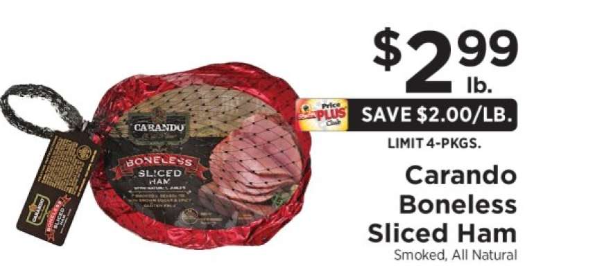Carando Boneless Sliced Ham