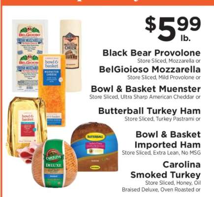 Black Bear Provolone or BelGioioso Mozzarella
