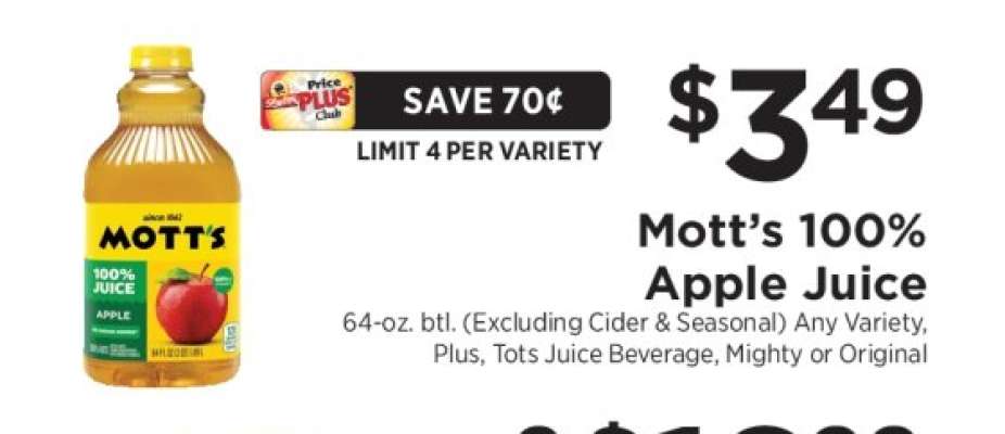Mott's 100% Apple Juice