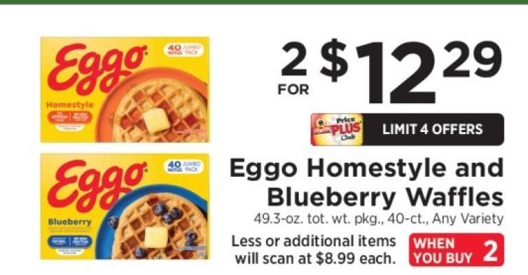 Eggo Homestyle and Blueberry Waffles