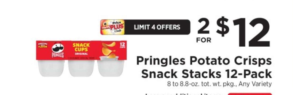 Pringles Potato Crisps Snack Stacks 12-Pack