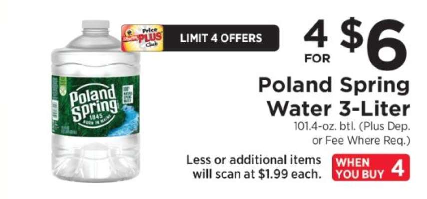 Poland Spring Water 3-Liter
