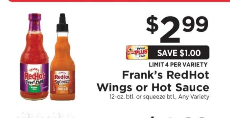 Frank's RedHot Wings or Hot Sauce