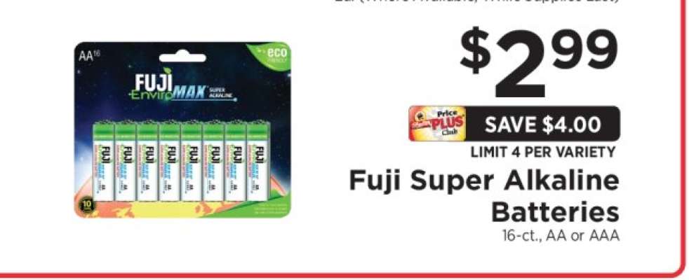 Fuji Super Alkaline Batteries