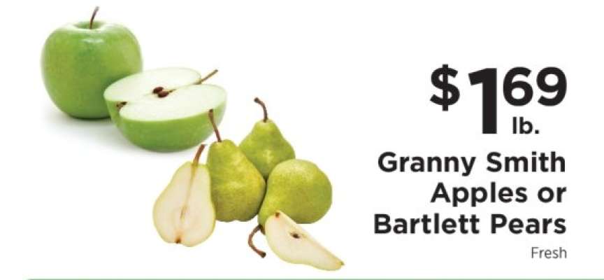 Granny Smith Apples or Bartlett Pears