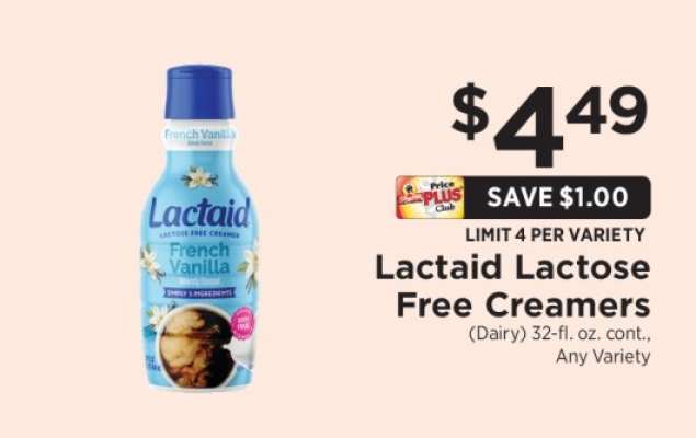 Lactaid Lactose Free Creamers