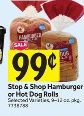 Stop & Shop Hamburger or Hot Dog Rolls