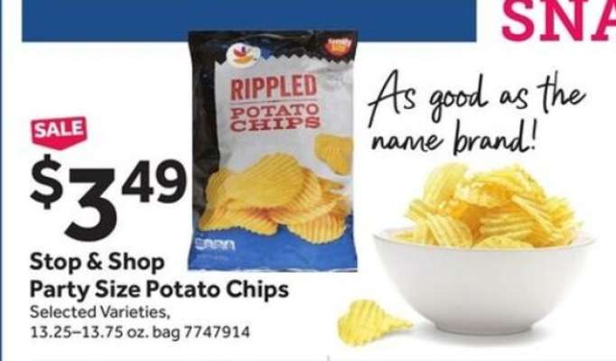 Stop & Shop Party Size Potato Chips