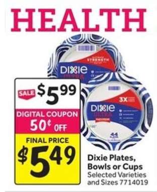 Dixie Plates, Bowls, or Cups