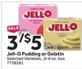Jell-O Pudding or Gelatin