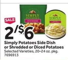 Simply Potatoes Side Dish or Shredded or Diced Potatoes