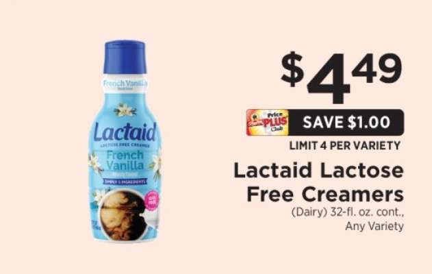 Lactaid Lactose Free Creamers